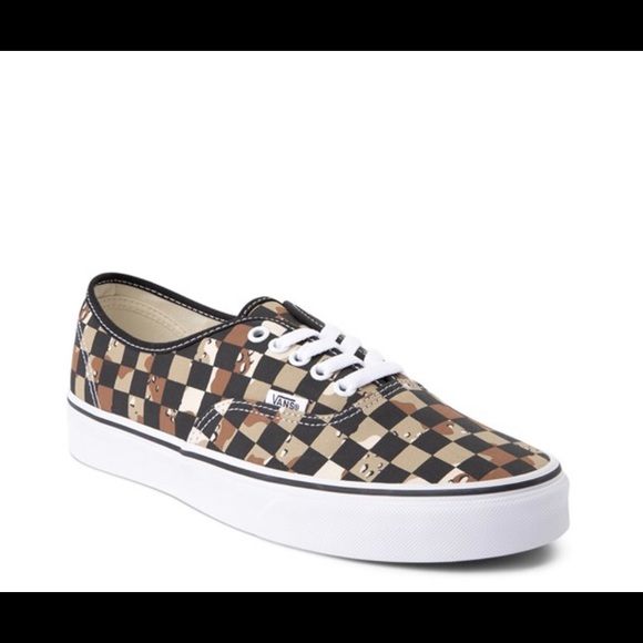 camo checkered vans